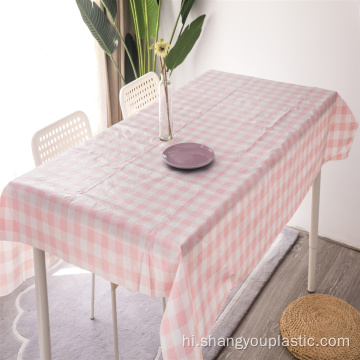 पार्टी के लिए फलालैन के साथ मुद्रित peva tablecloth